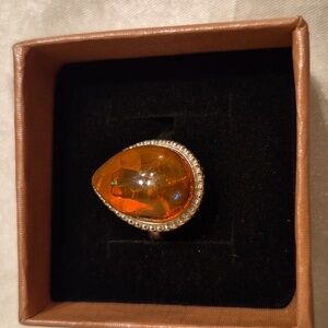 Sterling Silver Mexican Fire Opal Ring